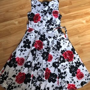 50s style floral dress